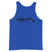 Frijoles Locos Logo Lettering Unisex Tank Top with BLACK print