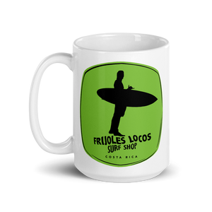 Classic Frijoles Locos Logo GRN/BLK Mug