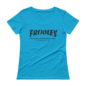 Women's Frijoles Thrash Scoopneck T-Shirt BLACK Print