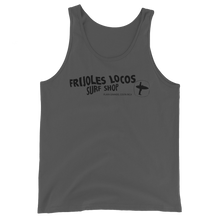 Frijoles Locos Logo Lettering Unisex Tank Top with BLACK print