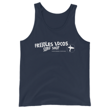 Frijoles Locos Logo Lettering Unisex Tank Top with WHITE print