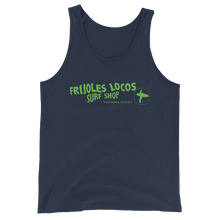 Frijoles Locos Logo Lettering Unisex Tank Top with GREEN print