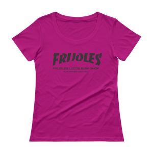 Women's Frijoles Thrash Scoopneck T-Shirt BLACK Print